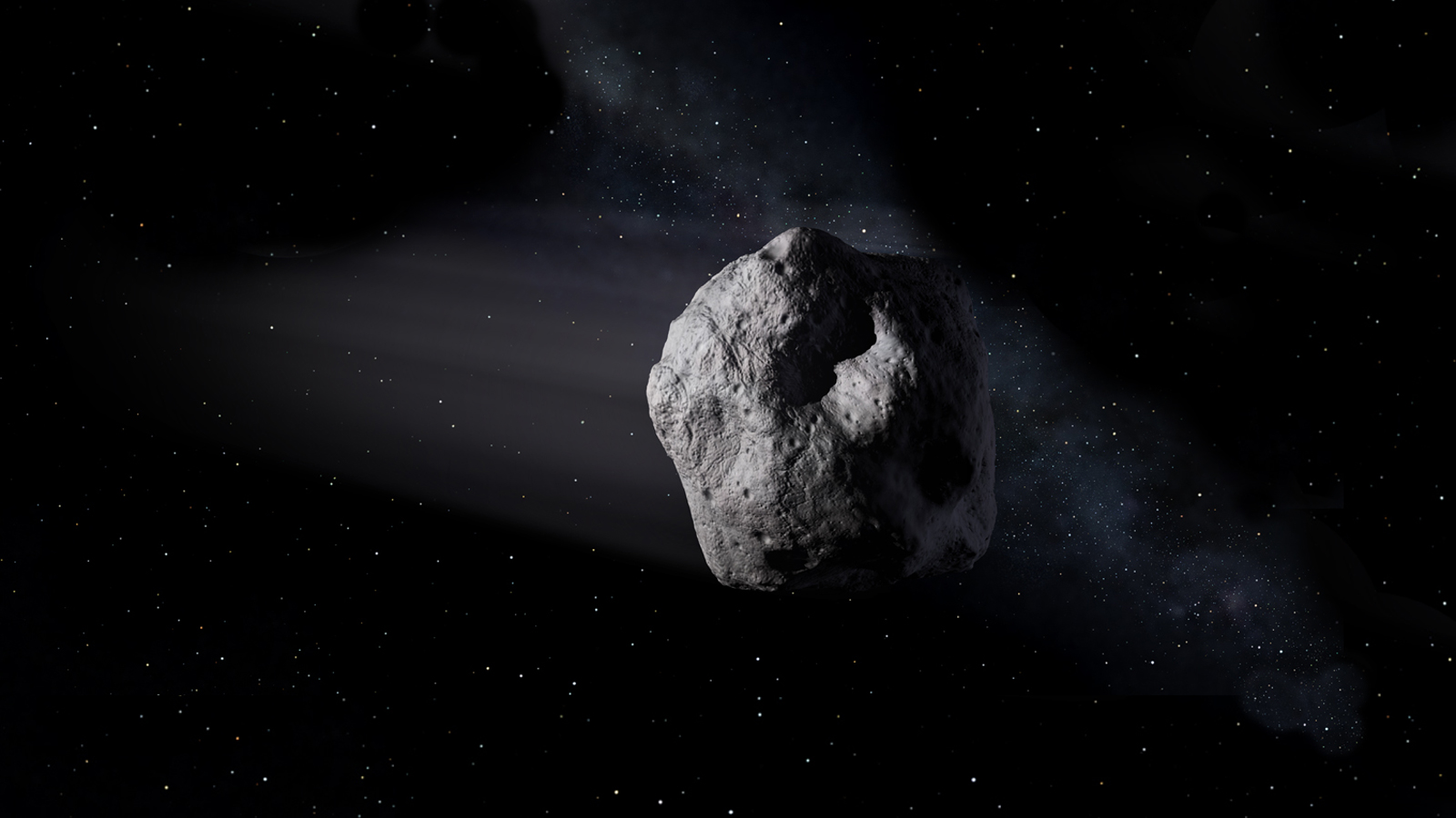 Artist's concept of a near-Earth object Image: ----- Courtesy NASA/JPL-Caltech