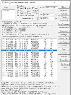 Find_orb computing Monte Carlo variant orbits for the NEO 2018 VP1. One can use Monte Carlo method to create virtual asteroids. By using orbits of the virtual asteroids one can see where the "real" asteroid could go. If any of virtual asteroids impact the Earth they become known as virtual impactors and the is 'Non-Zero' probability of the real asteroid hitting the Earth