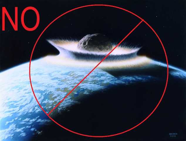 Image edited by The Asteroid News see the original (public domain) image Planetoid crashing into primordial Earth at Donald Davis' official site (http://www.donaldedavis.com/PARTS/allyours.html )